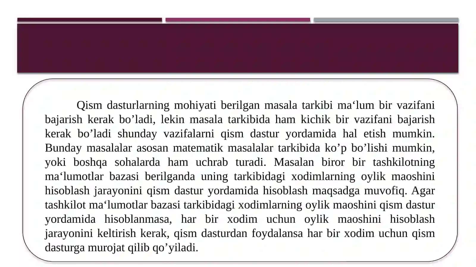 Qism dastur-funksiya tuzilishi 4