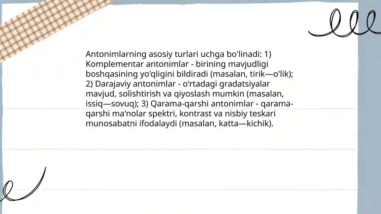Antonim soʻzlar 4