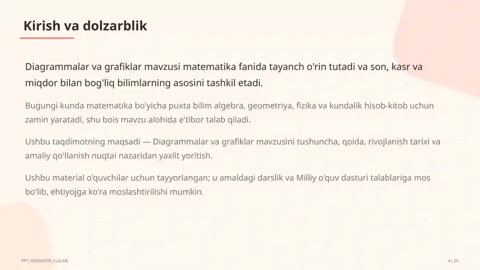 Diagrammalar va grafiklar (6-sinf) 4