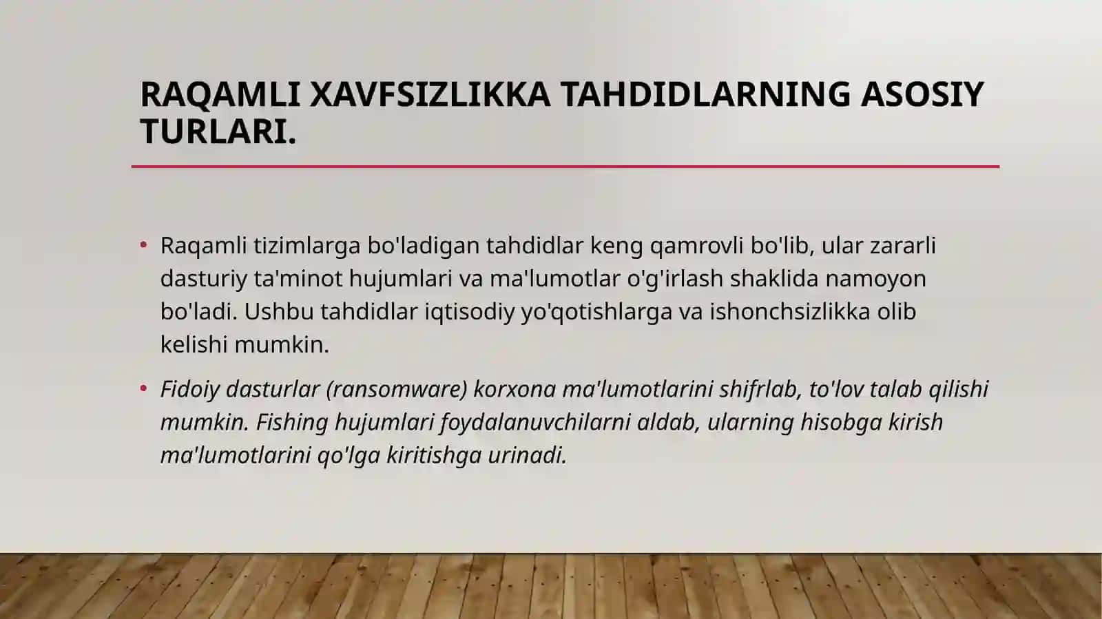 Raqamli xavfsizlik masalalari va uni ta'minlash yo'llari 4