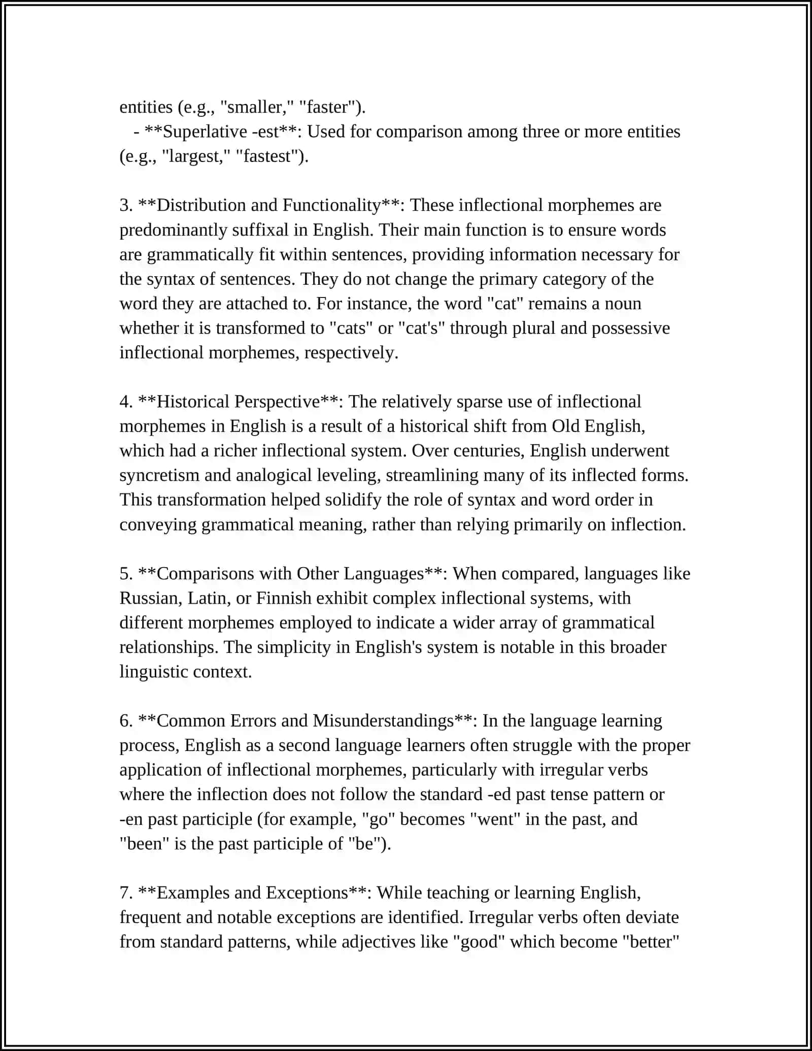 INFLECTIONAL MORPHEMES 4
