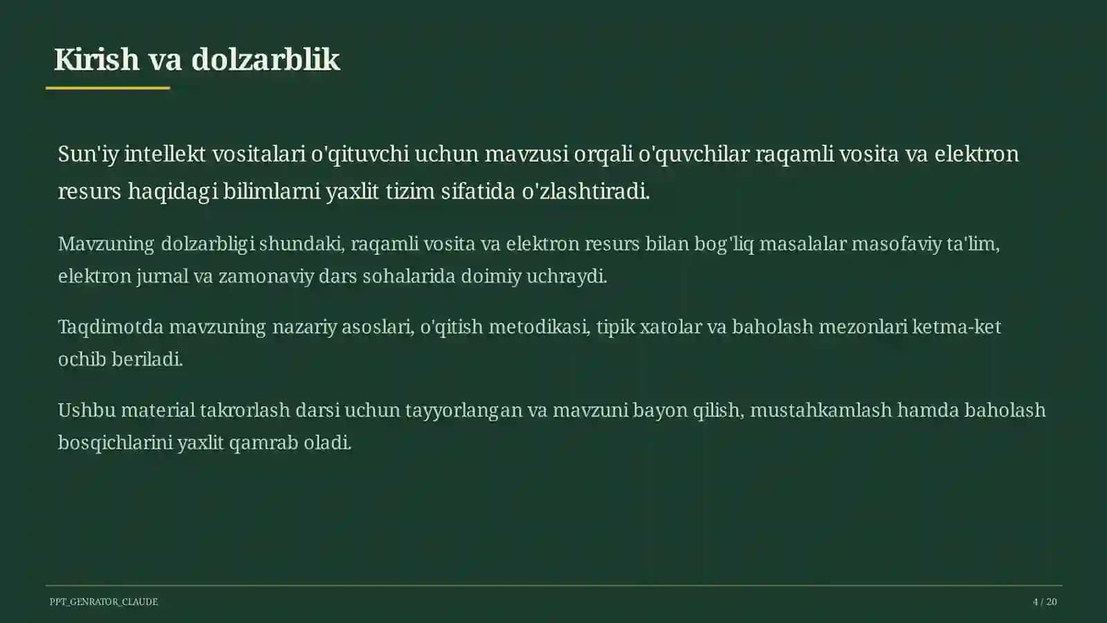 Sun'iy intellekt vositalari o'qituvchi uchun 4