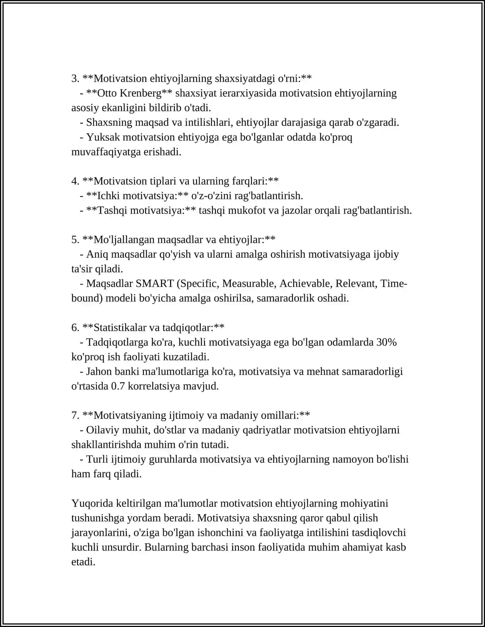 MATIVATSIONAL EHTIYOJ VA INDIUVAL BILISH SOHALARI ORASIDAGI QARAM QARSHILIKLAR 4