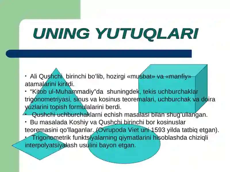 Aloviddin ibn Muhammad Ali Qushchi 4