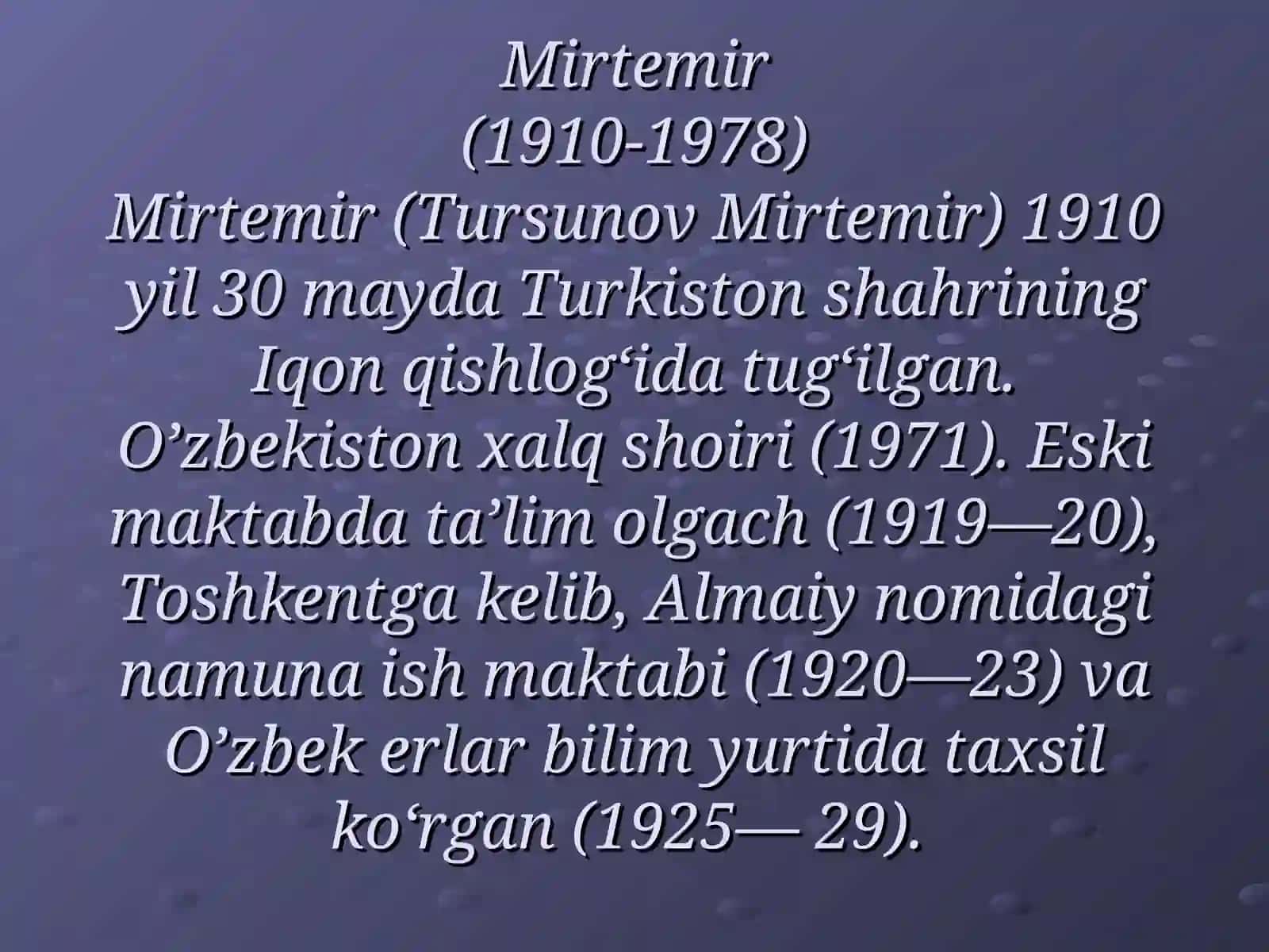 Mirtemir hayoti va ijodi 4