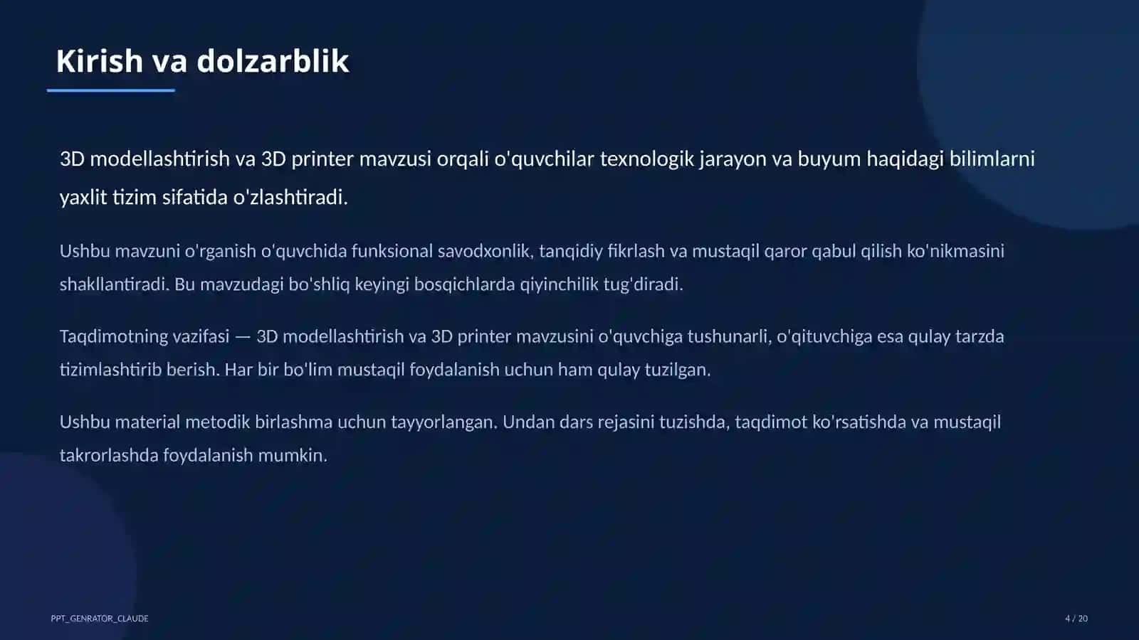3D modellashtirish va 3D printer (10-sinf) 4