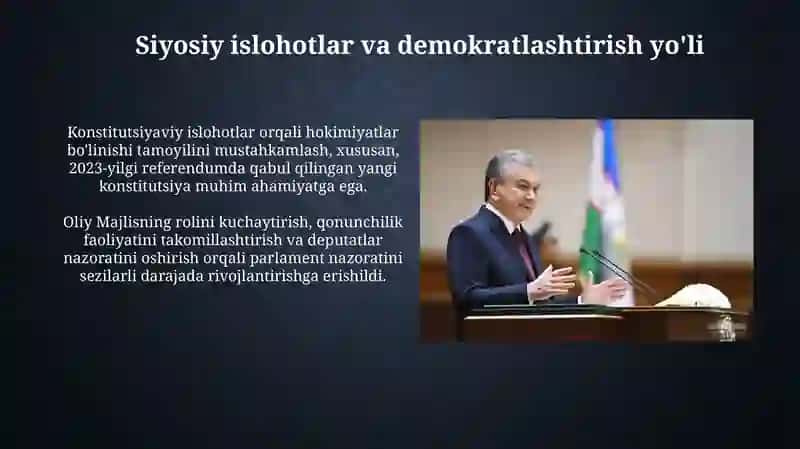 Yangi O'zbekistonda Prezident Sh.M. Mirziyoyev rahbarligi vatashabbusi ostida 4