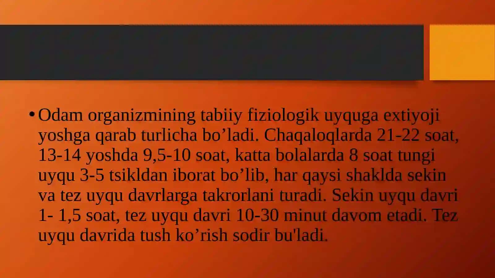 Uyqu gigiyenasi 4