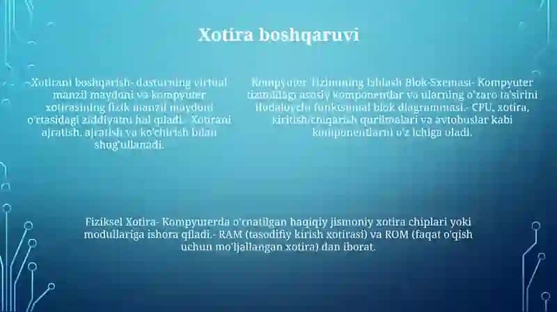 Kompyuter Tizimining Ishlash Blok-Sxemasi 4