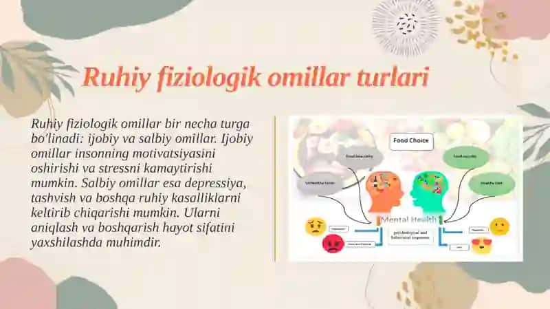 Ruhiy fiziologik omillarga gigiyenik ta'rif 4