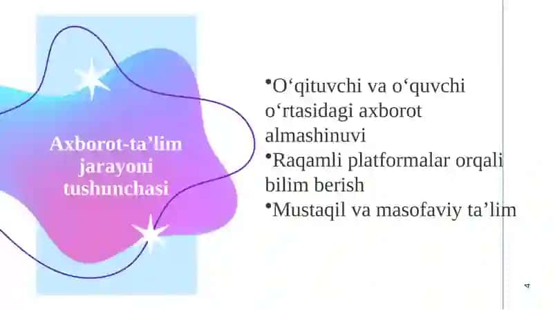 Google vositalari va xizmatlaridan foydalangan holda o'quv jarayonini loyihalash 4