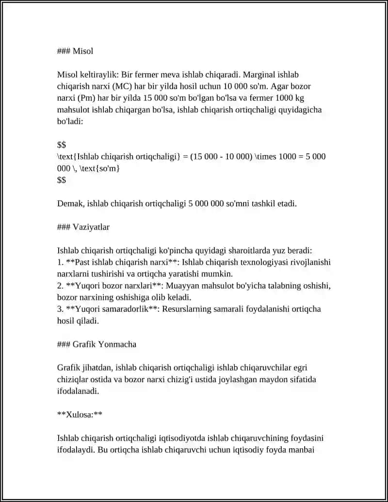 ISHLAB CHIQARISH ORTIQCHALIGI VA ISTEMOL ORTIQCHALIGI 4