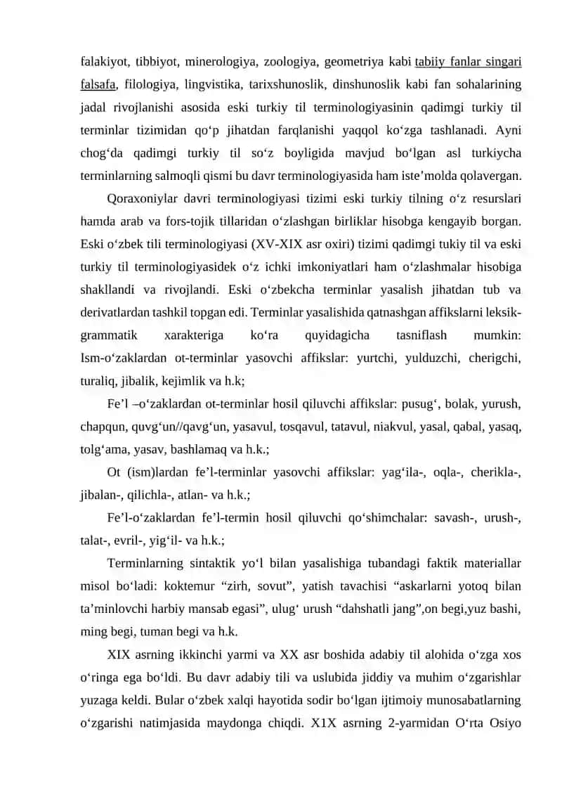 O‘zbek terminologiyasining shakllanish bosqichlari 4