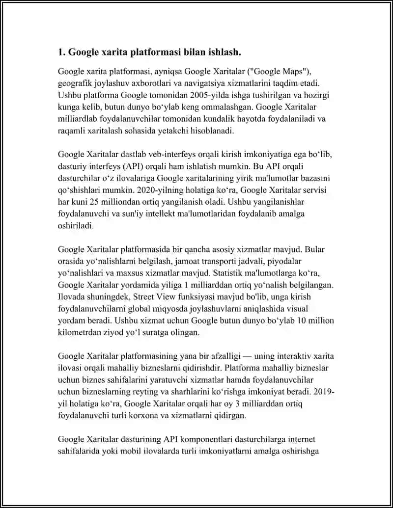 Google Xaritalar platformasi 4