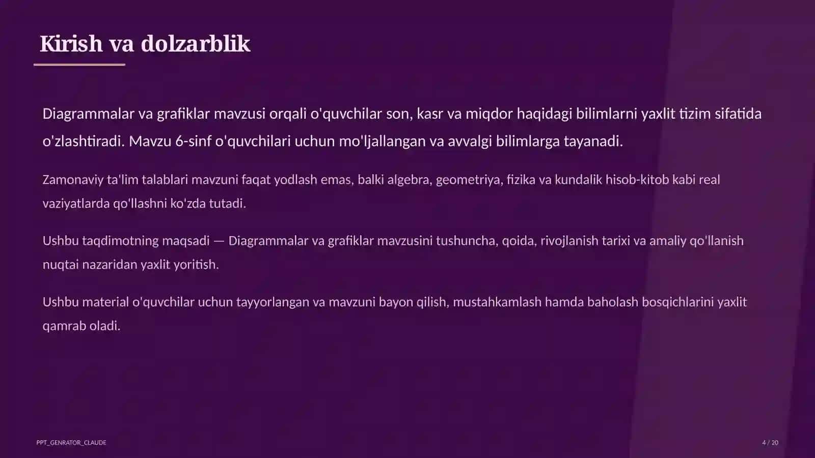 Diagrammalar va grafiklar (6-sinf) 4