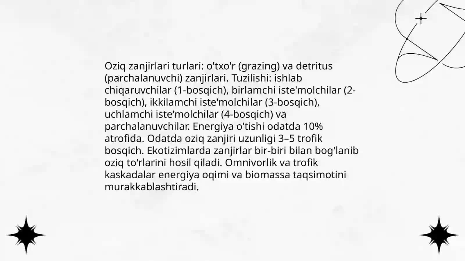 Ekosistemaning trofik strukturasi 4