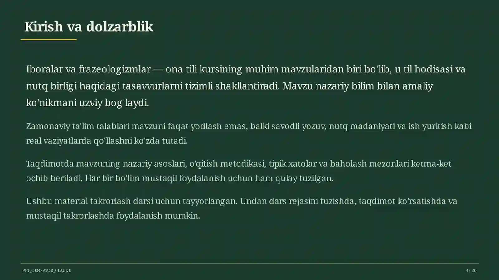 Iboralar va frazeologizmlar (5-sinf) 4