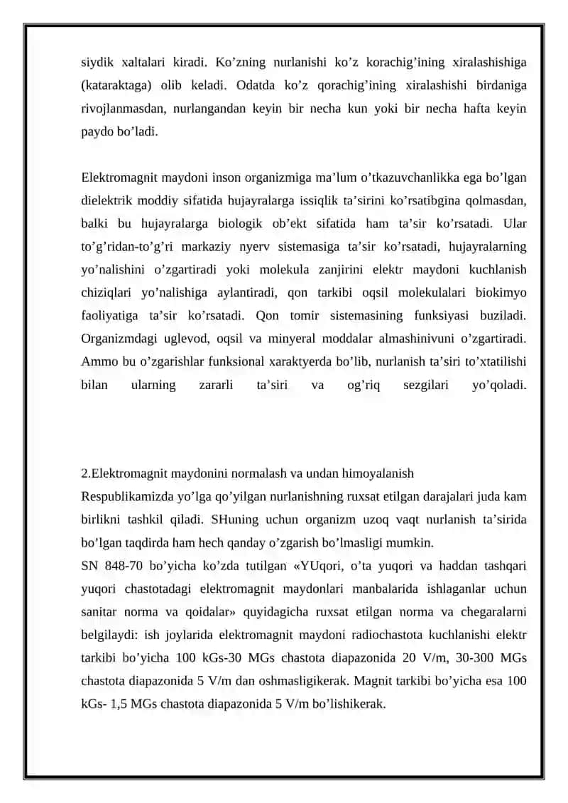 Bionika asoslari va uning inson hayotidagi o’rni 4