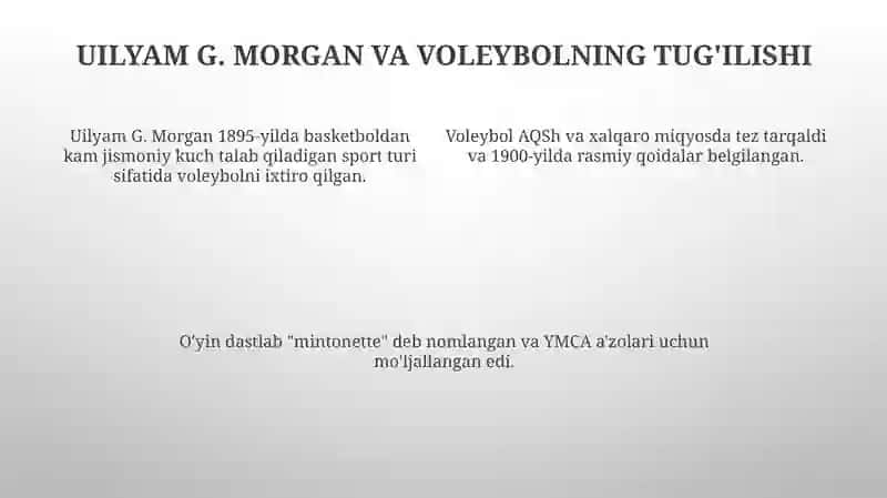 Voleybol o‘yinining kelib chiqishi va rivojlanish tarixi 4
