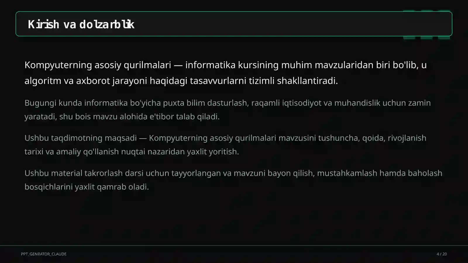 Kompyuterning asosiy qurilmalari (5-sinf) 4