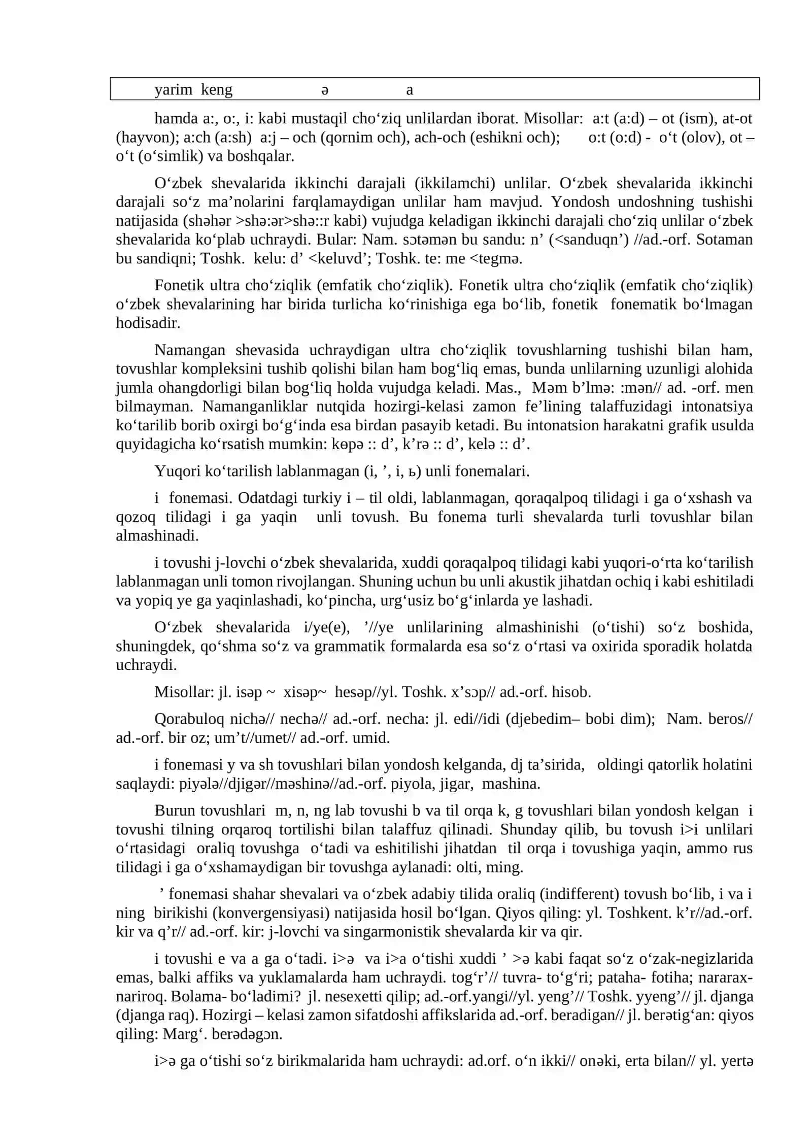 O‘ZBEK SHEVALARINING FONETIK XUSUSIYATLARI 4