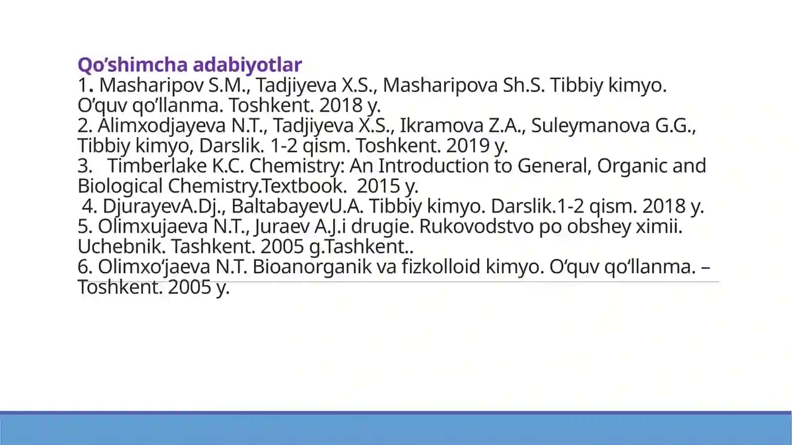 Tibbiykimyogakirish.Kimyovaatrofmuhit. Biogenelementlar.Eritmalar.Moddalareruvchanligi 4