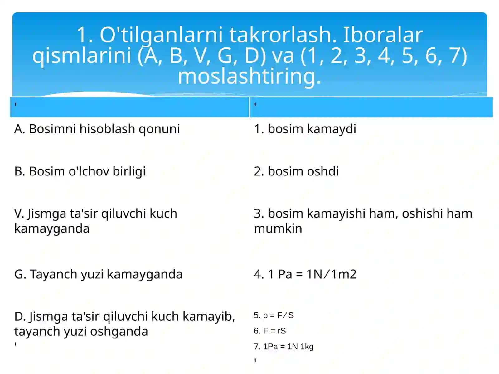 Fizika - Gaz bosimi (7-sinf) 4