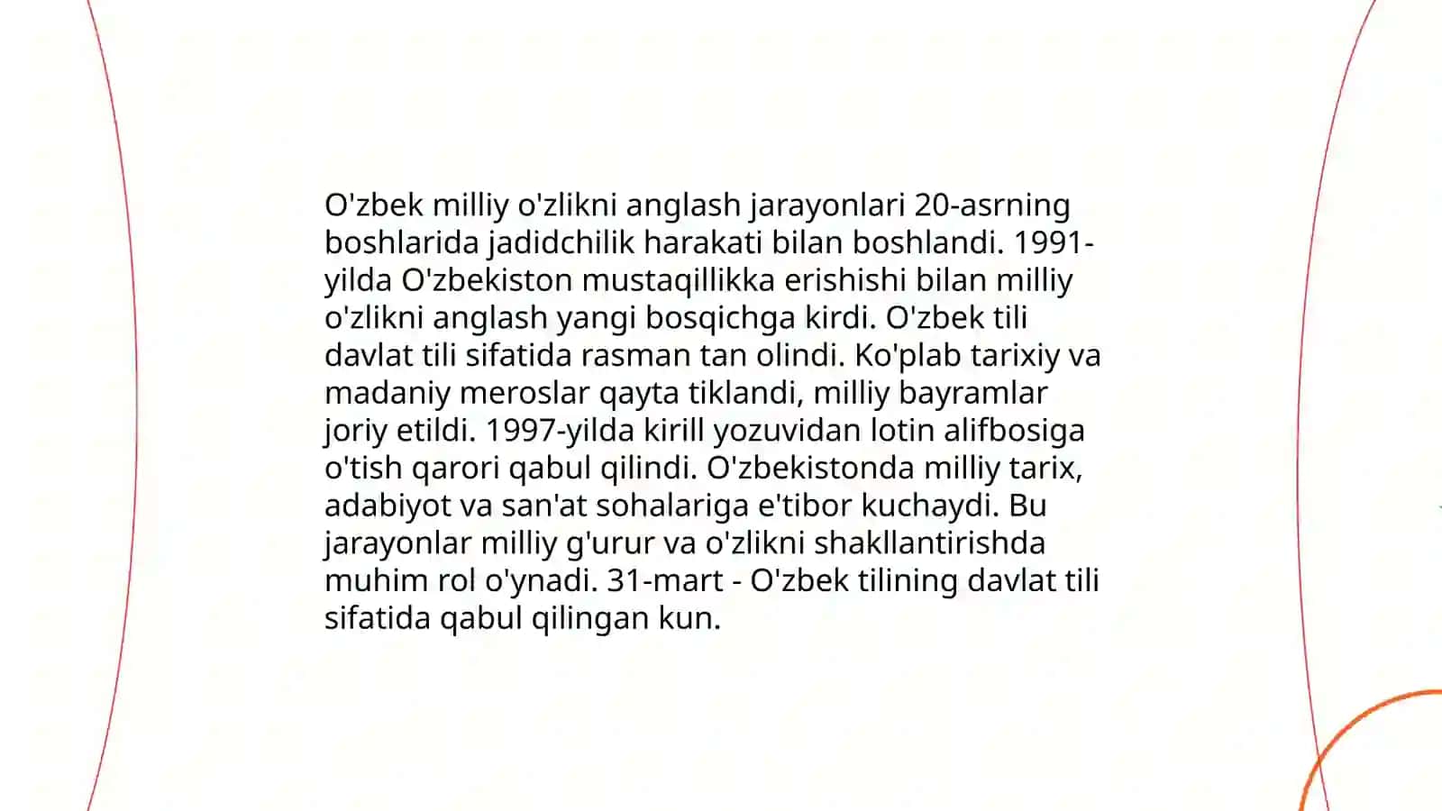 Mustaqillik yillarida O'zbekistondagi ma'naviy madaniy taraqqiyot 4