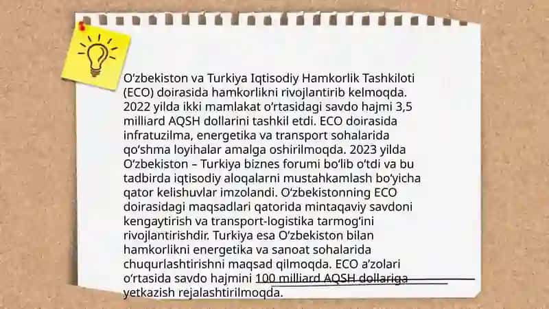 Oʻzbekistonning xalqaro tashkilotlar bilan hamkorlik aloqalari. Turkiya misolida 4