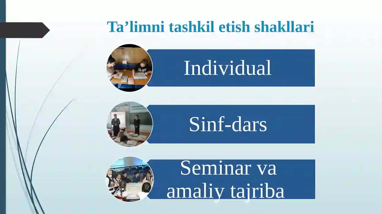 DARS TIPLARI VA TURLARI 4