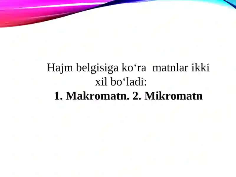 Matn va uning turlari 4