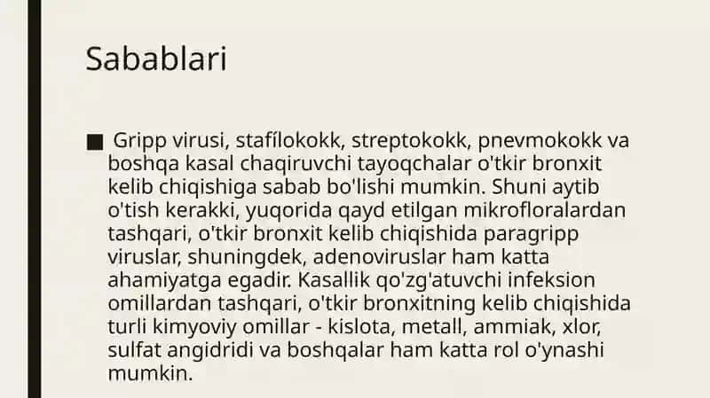 O‘tkir bronxit 4