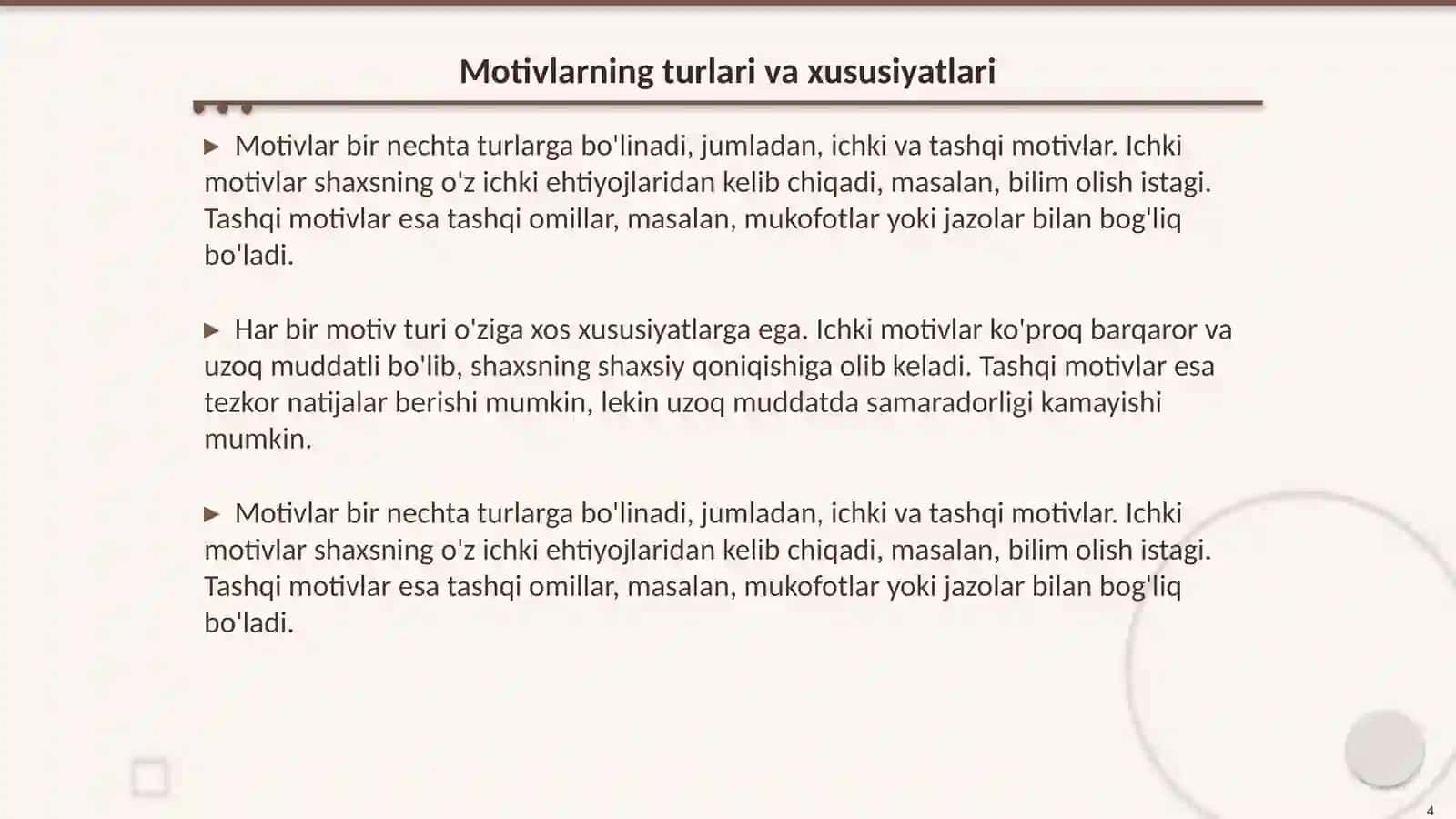 Motivlarning funktsiyalari rag'batlantirish 4