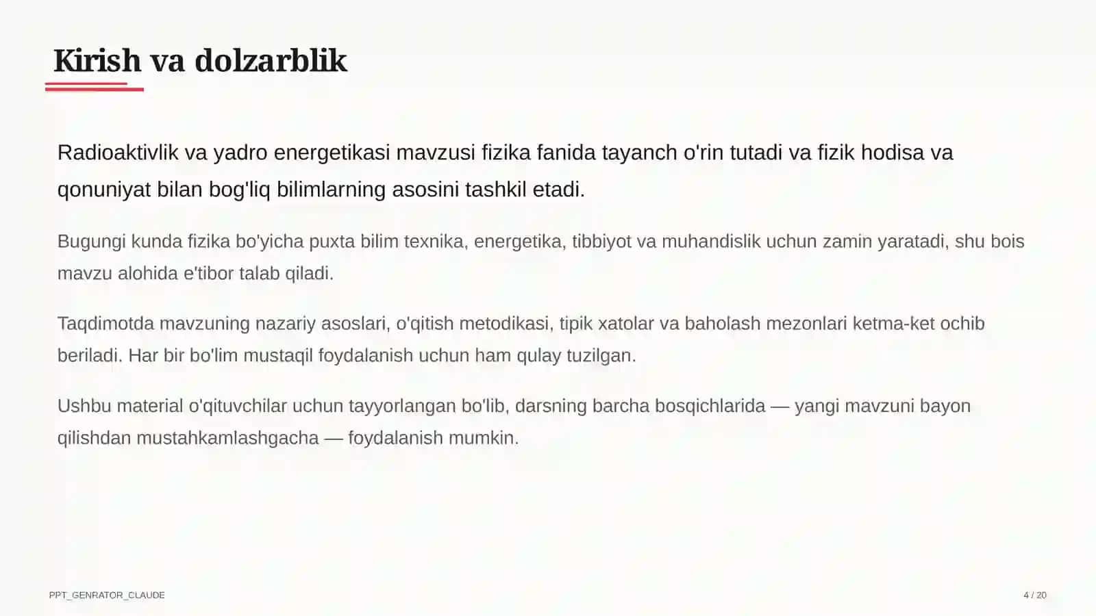 Radioaktivlik va yadro energetikasi (11-sinf) 4