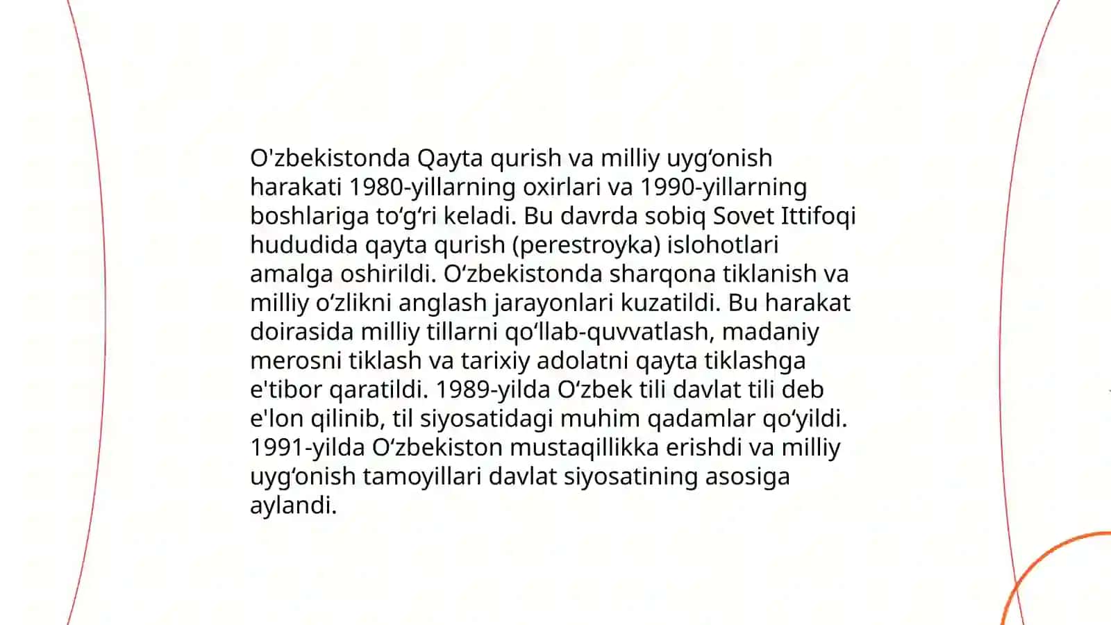 Qayta qurish yillarida O'zbekistondagi ijtimoiy va siyosiy vaziyat 4