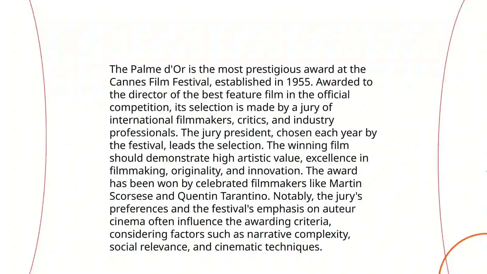 The Palme d'Or 4