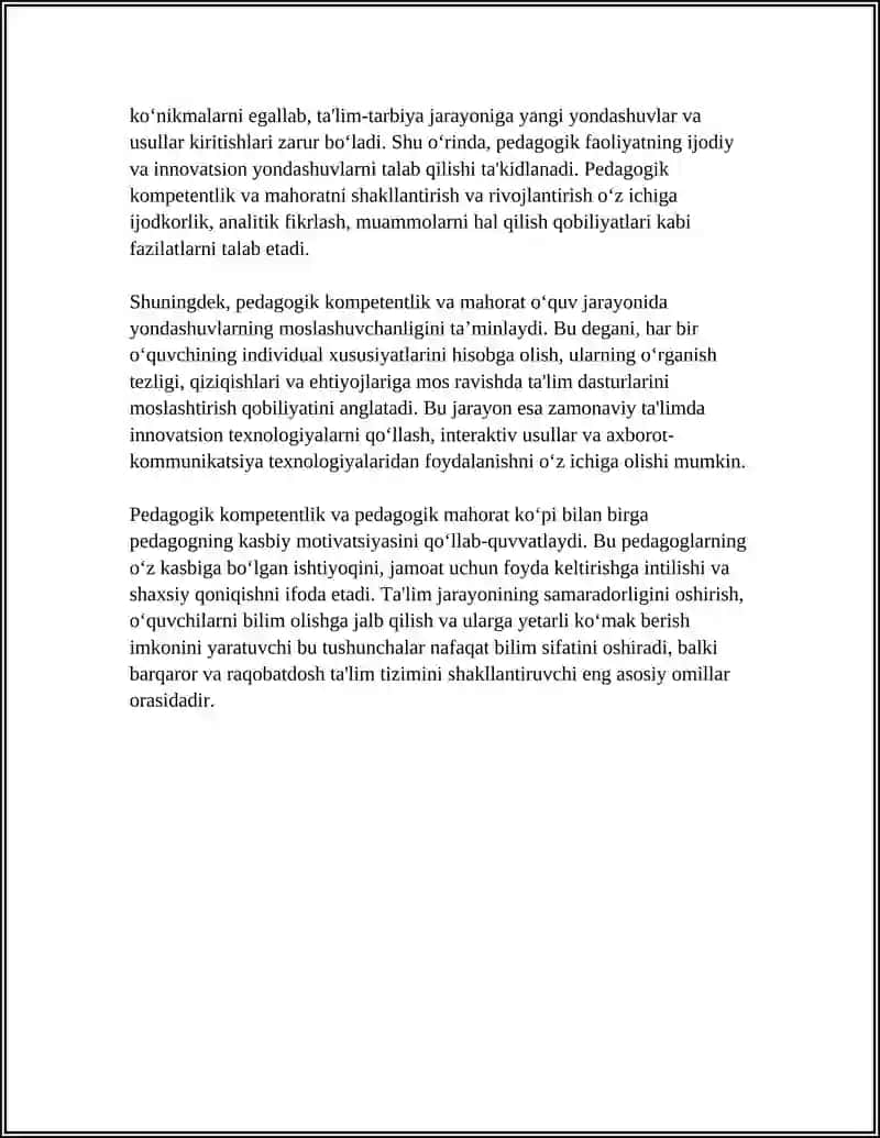 PEDAGOGIK KOMPETENTLIK VA PEDAGOGIK MAHORAT TUSHUNCHASI 4