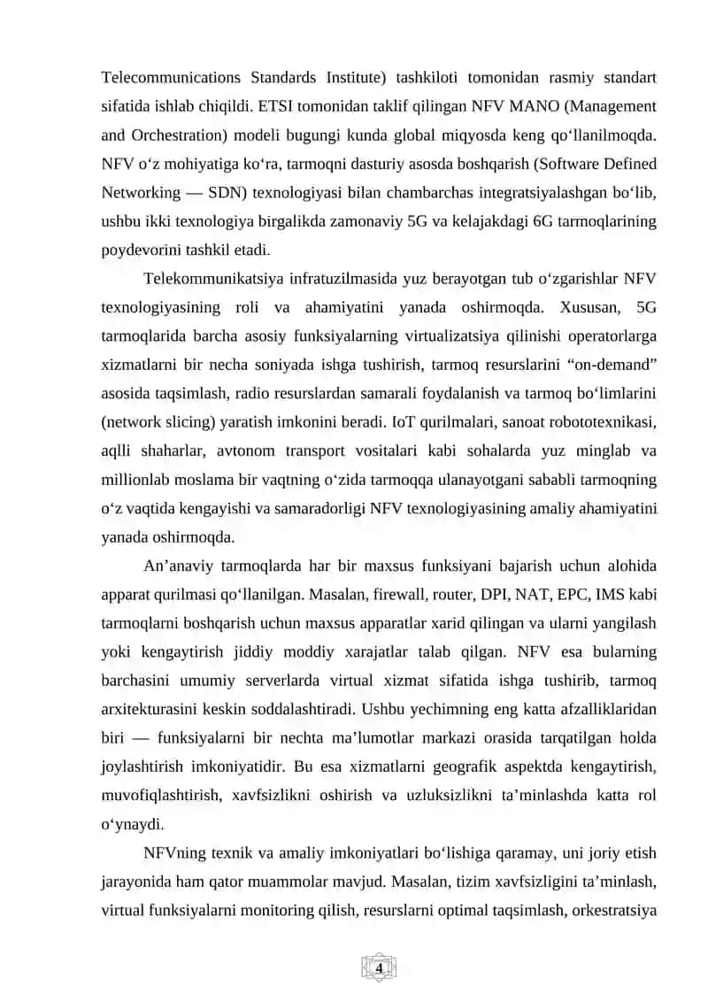 Network Function Virtualization (NFV) texnologiyasining qo'llanilishi 4