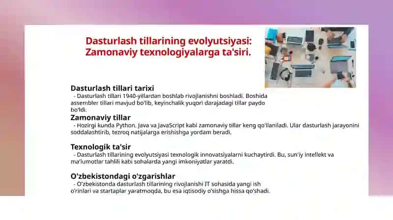 Dasturlash Tillarining Tarixi 4