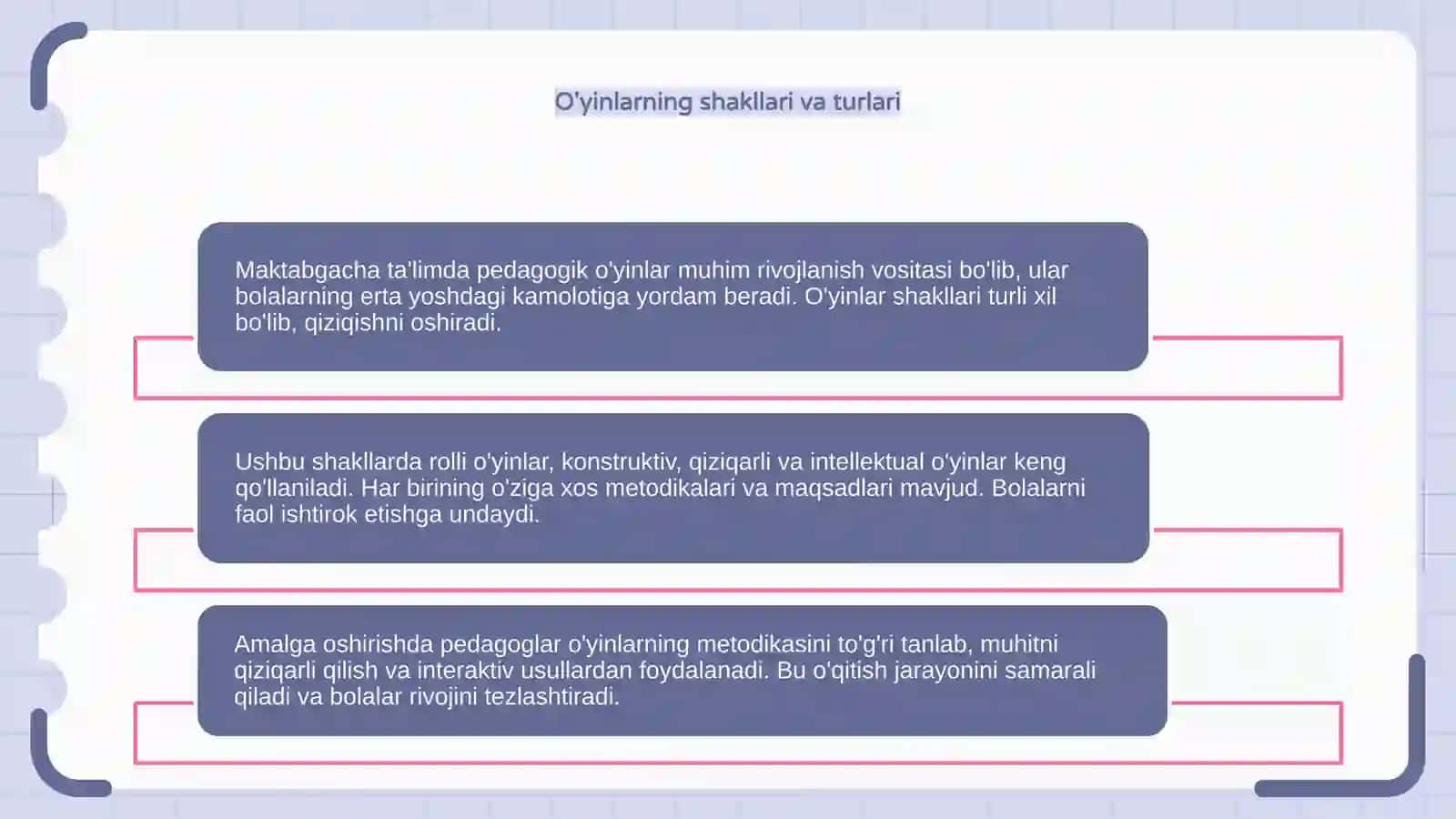 Maktabgacha ta'limda pedagogik o'yinlarning shakllari va amalga oshirish metodikalari 4