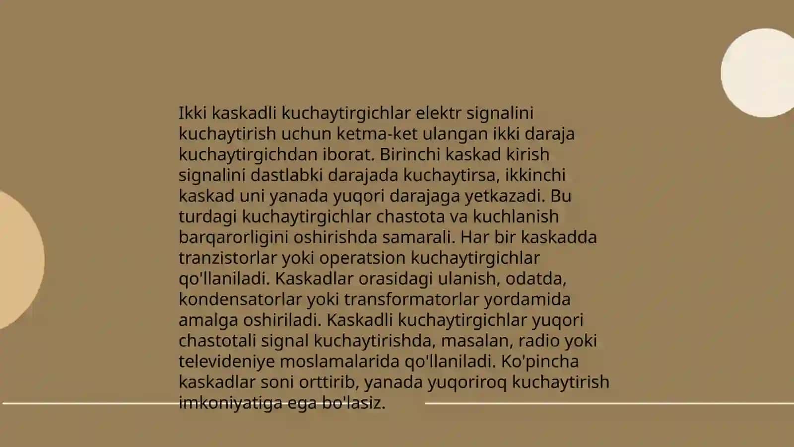 Koʻp kaskadli kuchaytirgichlar 4