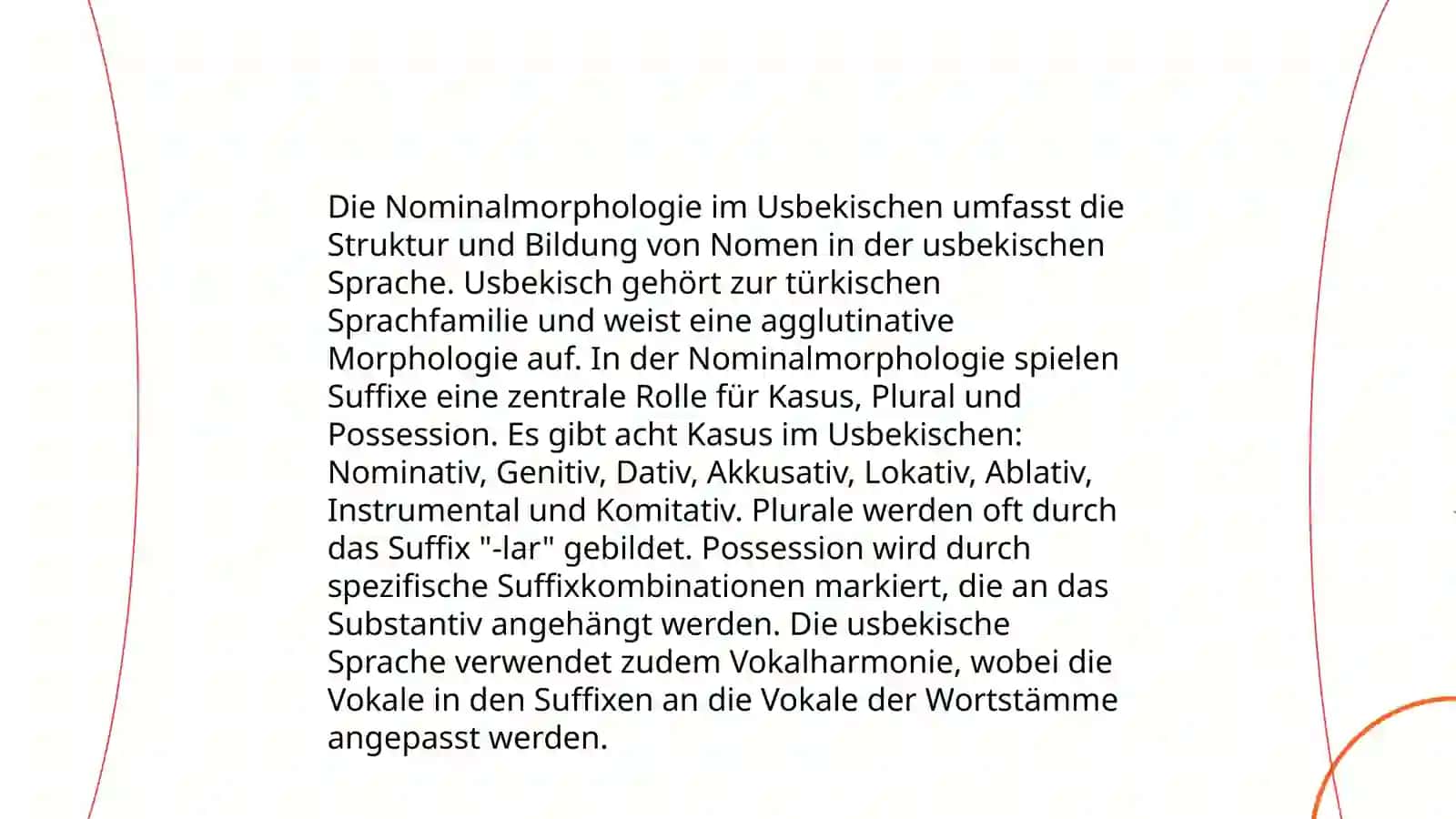 Morphologie im Deutschen und im Usbekischen 4