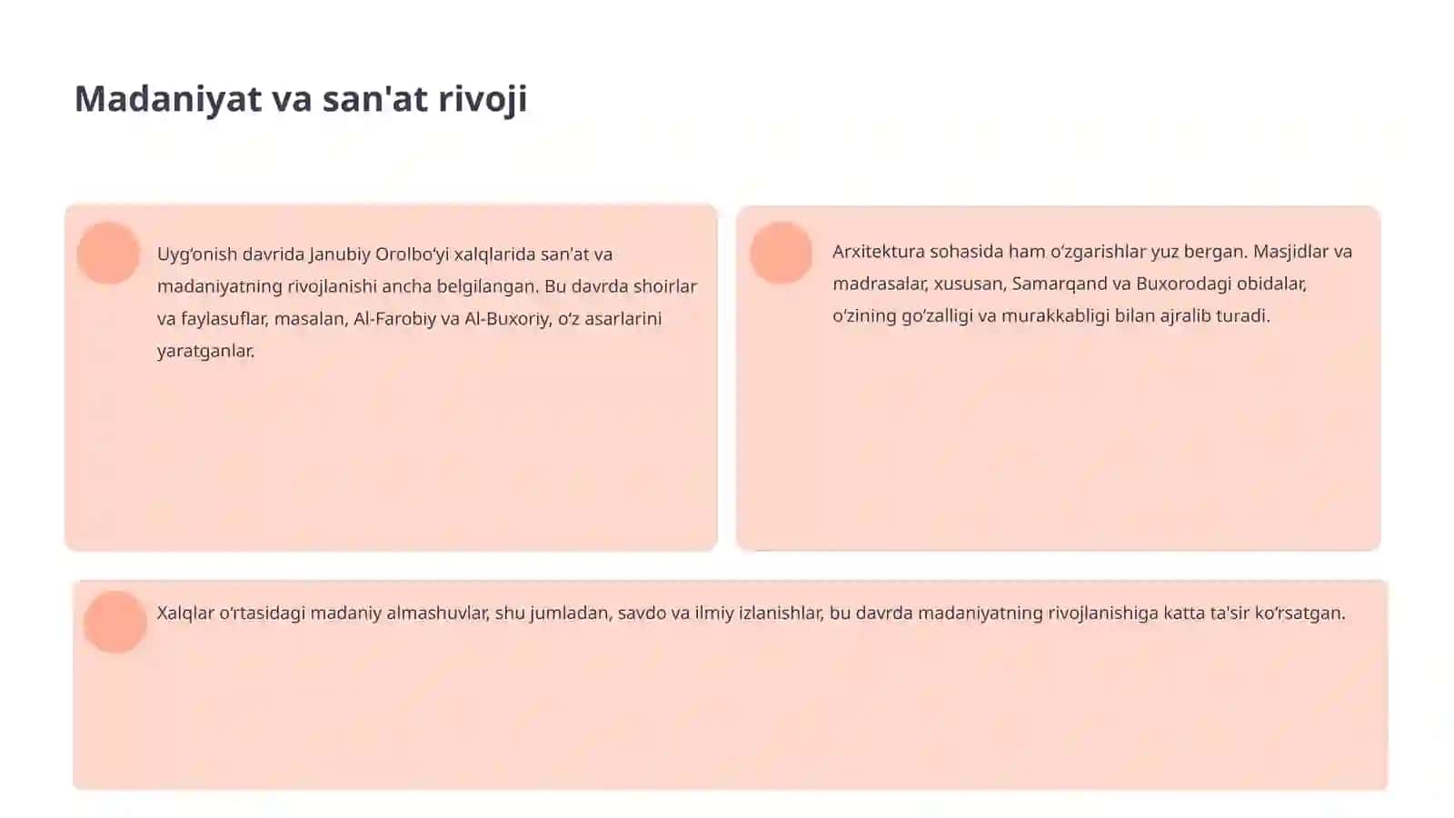 Janubiy Orolbo‘yi xalqlari Uyg‘onish davrida (IX-XII asrlar) 4