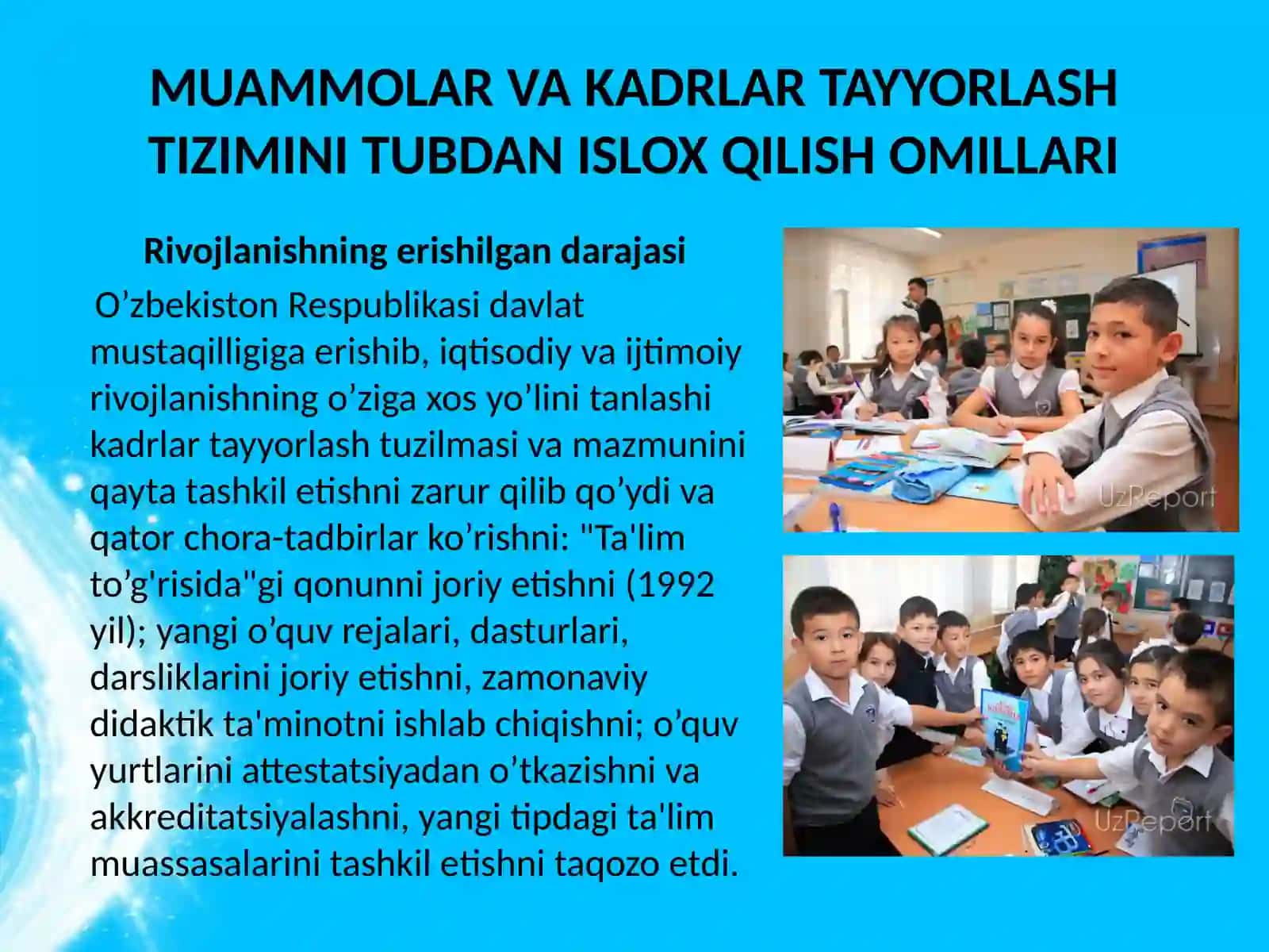 Kadrlar tayyorlash milliy dasturi”da ro`yobga chiqarishining bosqichlari 4