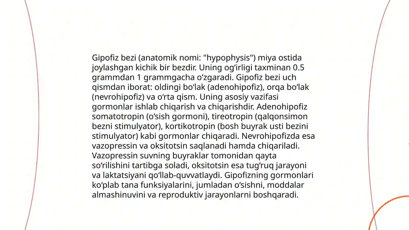 Organizmning gipotalamo-gipofizar boshqariluvi 4