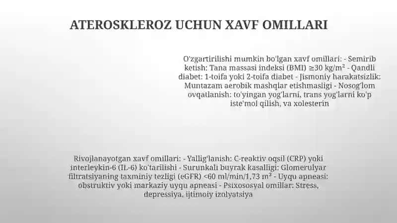 Ateroskleroz.Xafaqonlik Kasaligi.Yurak IshemikKasaligiPatamorfoloyiyasi 4