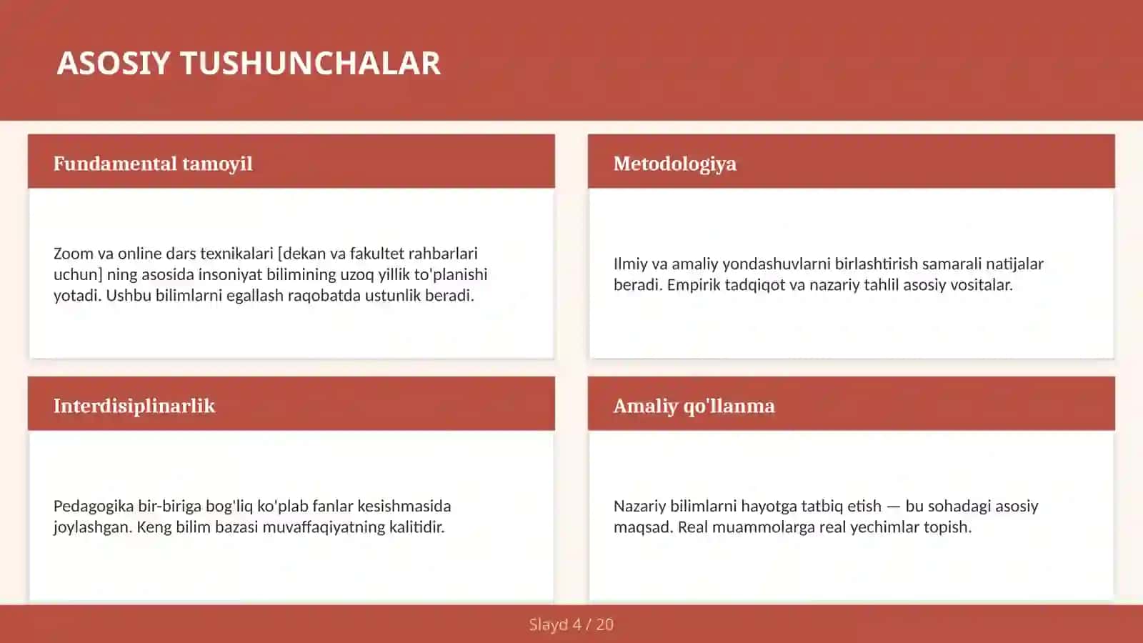 Zoom va online dars texnikalari [dekan va fakultet rahbarlari uchun] 4