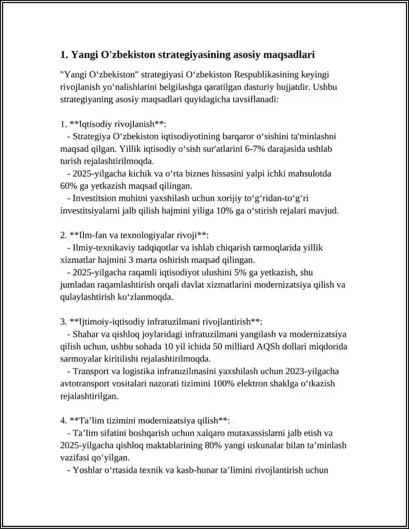 YANGI O'ZBEKISTONNING TARAQQIYOT STRATEGIYASI 4