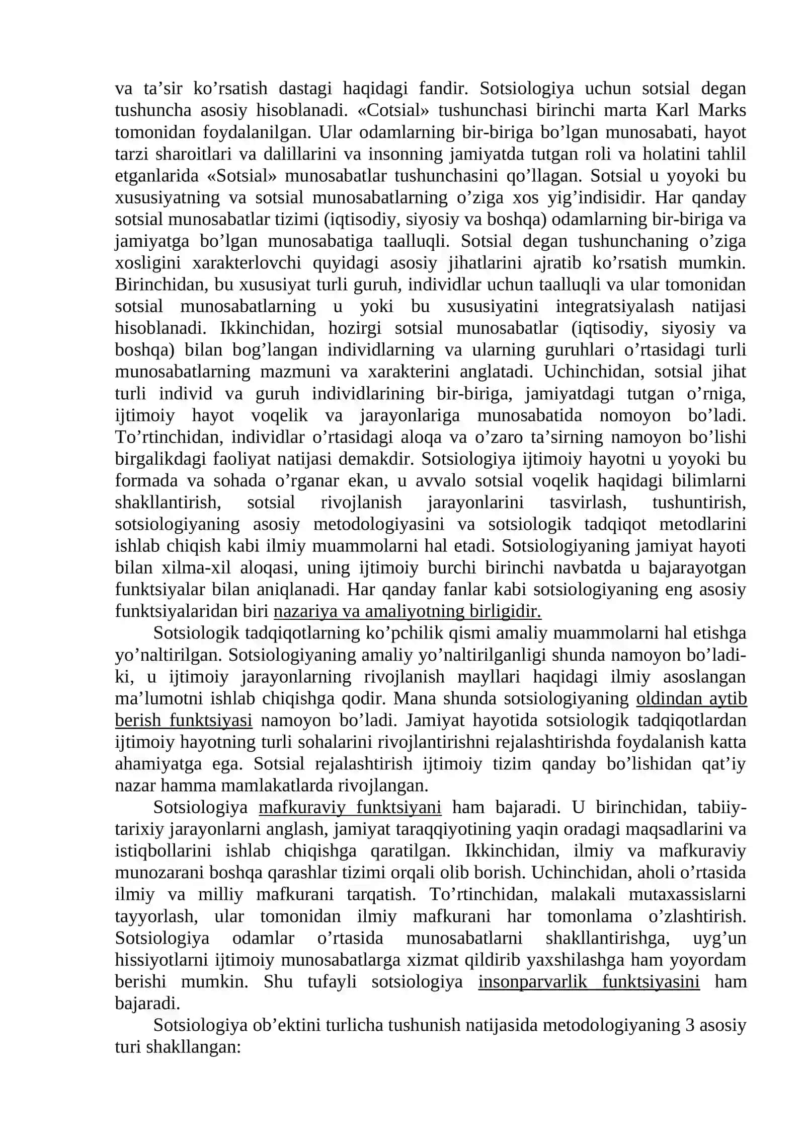 SOTSIOLOGIYANING FAN SIFATIDA VUJUDGA KELISHI VA TARAQQIYOTINI ASOSIY BOSQICHLARI 4
