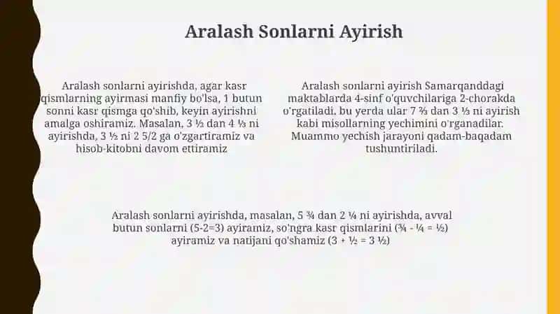 Aralash kasrlar 4